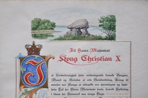 Underskriftindsamling fra ca. 15000 danskere til Christian 10.s 71 års fødselsdag 26. september 1941